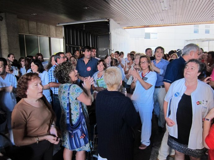 Protesta de trabajadores del Chuvi