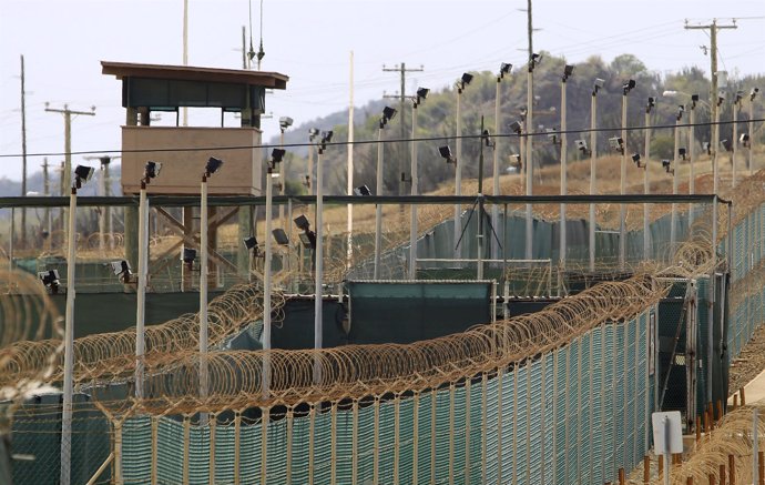 The exterior of Camp Delta is seen at the U.S. Naval Base at Guantanamo Bay