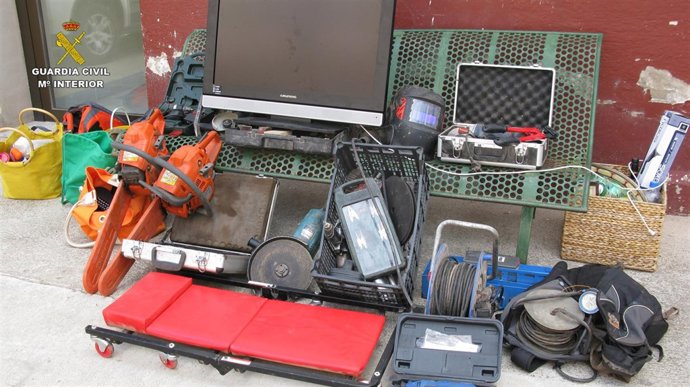 Efectos recuperados por la Guardia Civil
