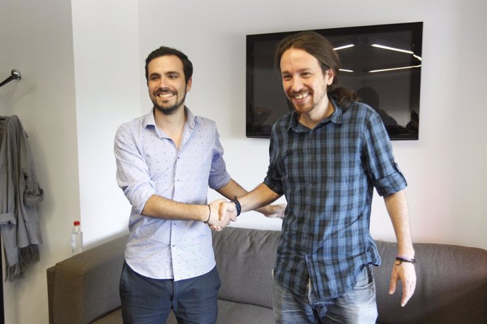 Alberto Garzón y Pablo Iglesias