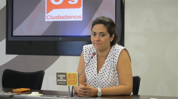 Susana Gaspar, portavoz de Ciudadanos en las Cortes de Aragón