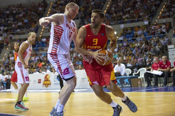 Felipe Reyes en el España - Polonia