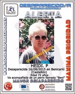 Mujer desaparecida en Benicarló