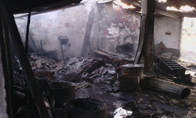 Imágenes del incendio facilitadas por el Consorcio de Extinción de Incendios 