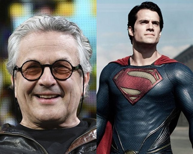 George Miller y Henry Cavill como Superman en 'El Hombre de Acero'