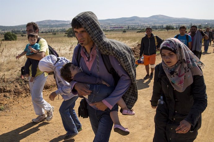 Migrantes de Siria en Serbia