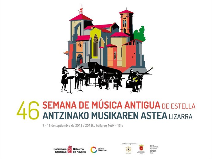 Cartel de la 46 Semana de Música Antigua de Estella. 