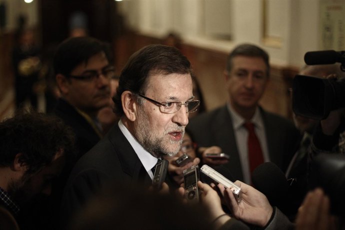 Canutazo del presidente del Gobierno, Mariano Rajoy, en lel Congreso