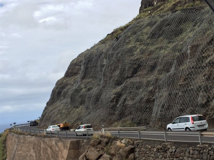 Macizo de Faneque, en La Aldea, con mallas