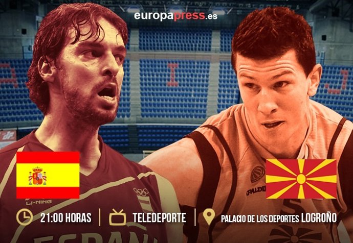 Partido de preparación del Eurobasket España-Macedonia