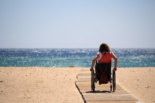 Silla de ruedas, mujer