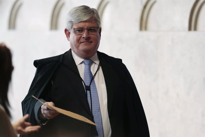 Brazil's prosecutor-general Rodrigo Janot attends a session at the Supreme Court