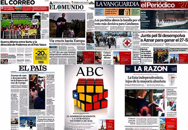 Diarios de España (27 de agosto)