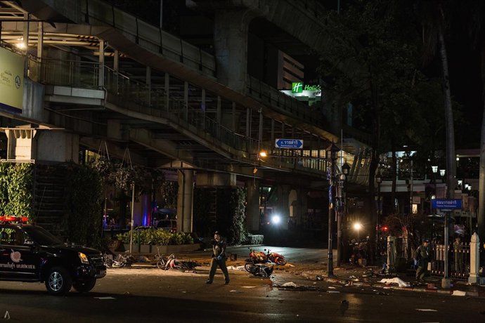 Atentado con moto bomba en Bangkok, Tailandia