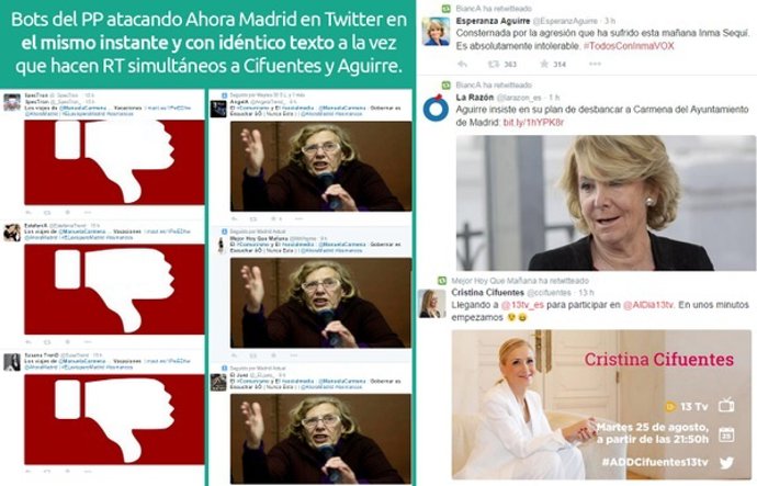 Un ejemplo de los supuestos bots del PP