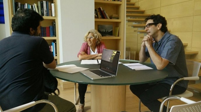 Manuela Carmena en el Palacio de Cibeles