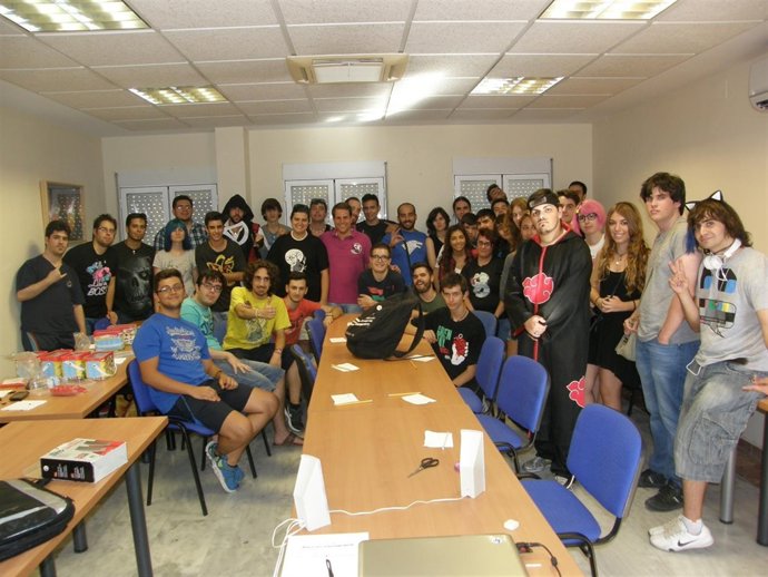Algunos de los participantes en el V Campeonato de Videojuegos de Jaén.