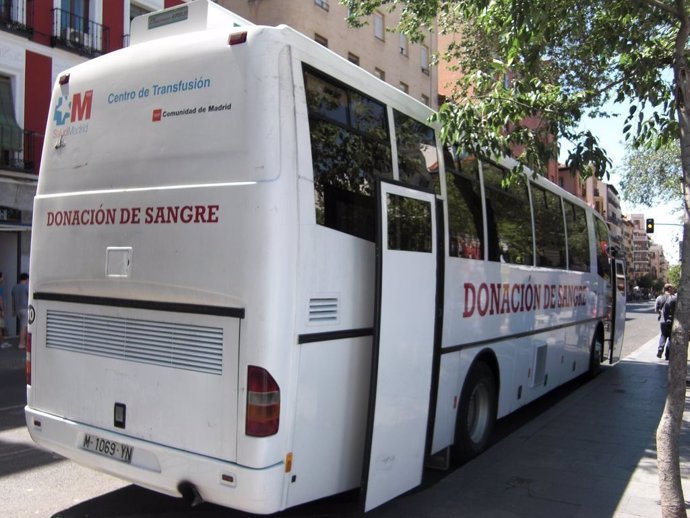 Unidad de donación de sangre en la Comunidad de Madrid