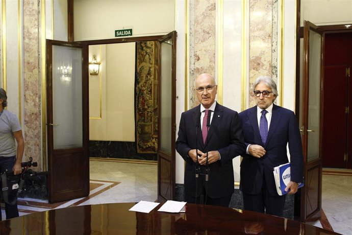 Duran i Lleida en rueda de prensa tras debate de Presupuestos 2016