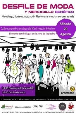 Cartel anunciador del desfile benéfico.