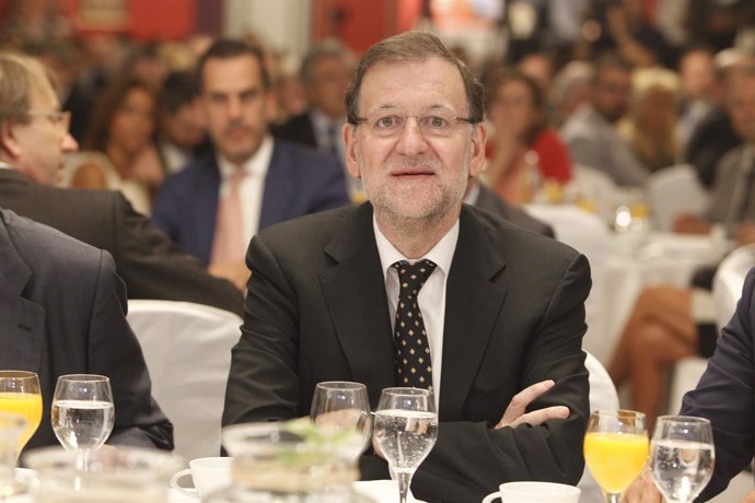Mariano Rajoy en un acto organizado por La Razón