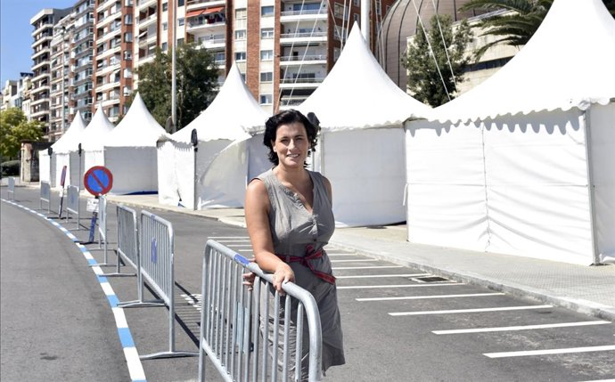 Gema Igual en las carpas de la Semana de la Vela