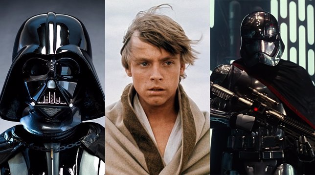 Imágenes de Darth Vader, Luke Skywalker y Captain Phasma