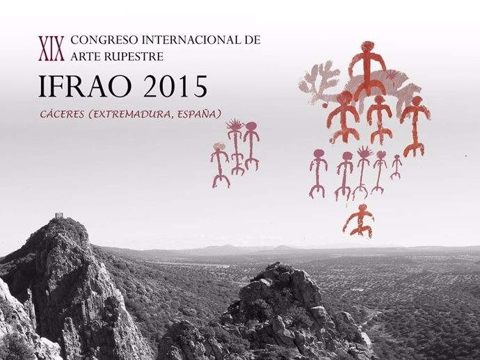 Cartel del XIX Congreso Internacional de Arte Rupestre en Cáceres