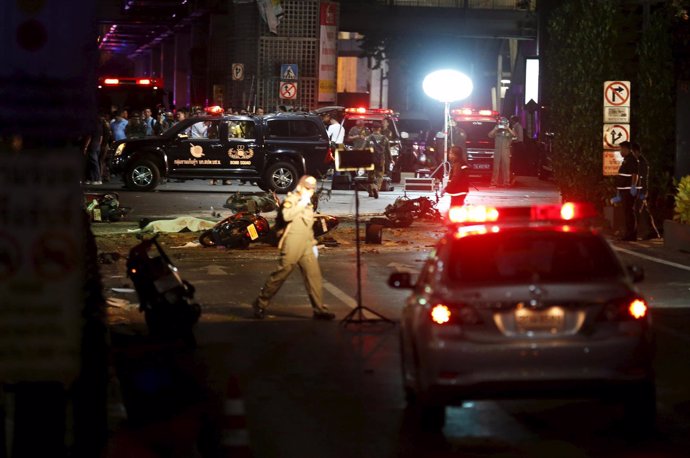 Atentado con moto bomba en Bangkok, Tailandia