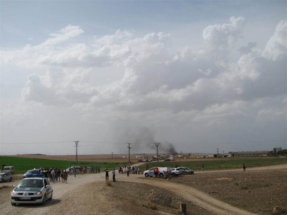 Los equipos de rescate se han desplegado en Garrapinillos.