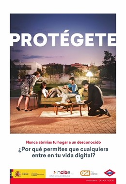 Eslogan de la campaña de Metro e Incibe. 