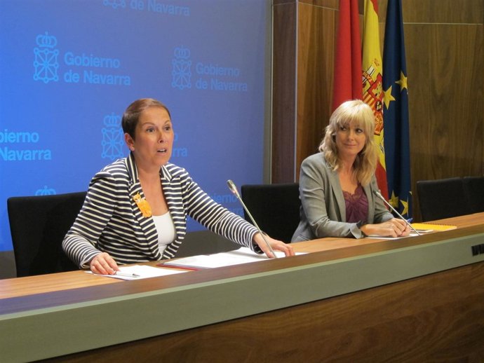 Uxue Barkos y Ana Ollo.