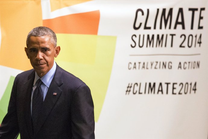 El presidente Barack Obama en la cumbre del cambio climático de la ONU