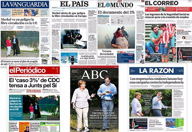 Diarios de España (1 se septiembre)