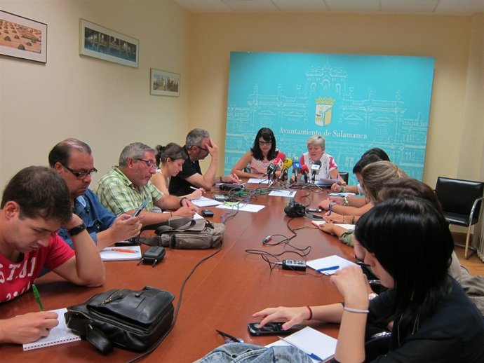 Rueda de prensa de los portavoces de Ganemos Salamanca en el Ayuntamiento