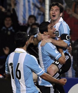 Messi Di Maria Argentina Uruguay