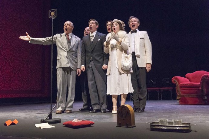 Ensayo general de la obra "El Discurso del Rey"