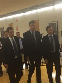 Xavier García Albiol, con Rafael Hernando y Bermúdez de Castro