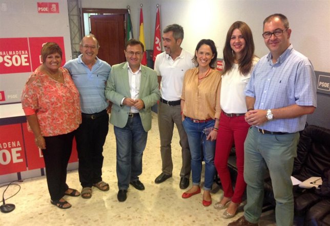 Heredia, Víctor Navas y el grupo municipal del PSOE en Benalmádena