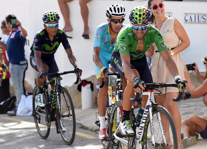 Alejandro Valverde en la novena etapa de la Vuelta