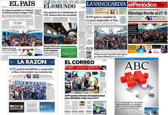 Diarios de España (2 se septiembre)