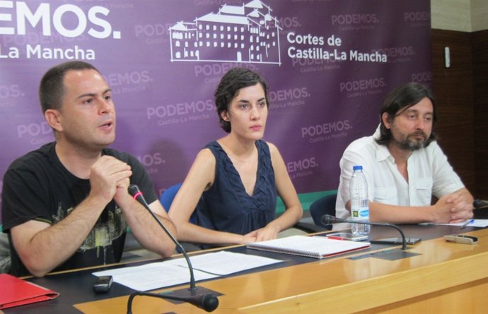 Rafael Mayoral, David Llorente y María Romero, Podemos