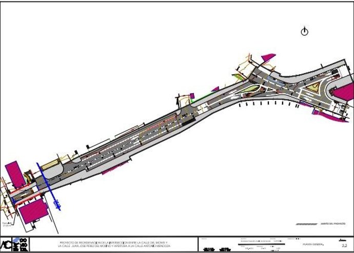 Plano de la zona de mejoras 