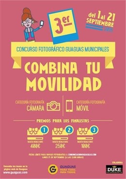 Concurso fotográfico 'Elige guaguas y combina tu movilidad'