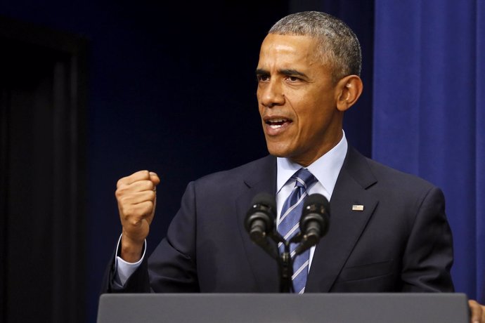Obama delivers remarks to a conference to commemorate the 50th anniversary of th