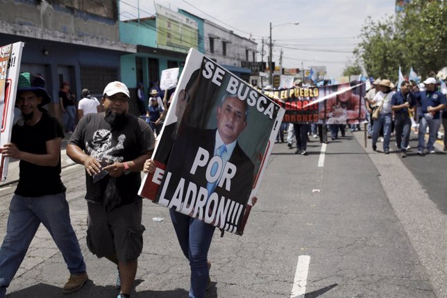 Protesta contra Otto Pérez Molina en Guatemala