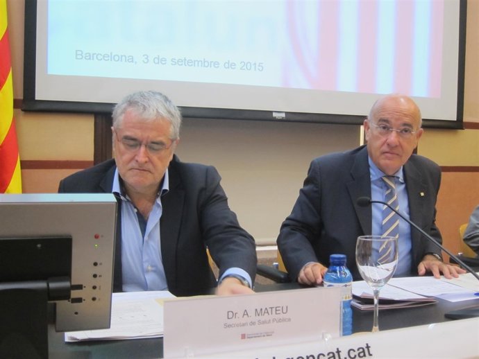 El sec.De Salud Pública A.Mateu y el conseller B.Ruiz