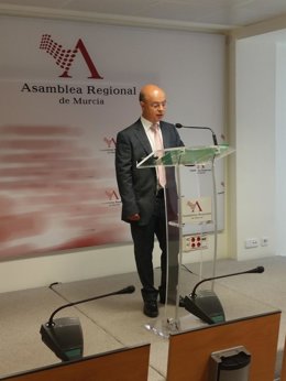 El consejero Carrillo en rueda de prensa en la Asamblea