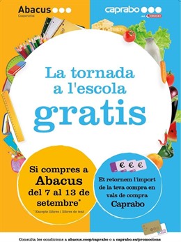 Campaña de Abacus y Caprabo por la vuelta al colegio