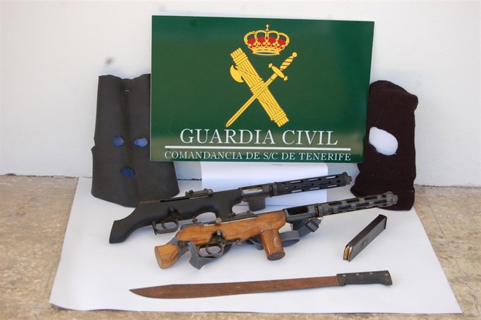 Armas requisadas por la Guardia Civil
